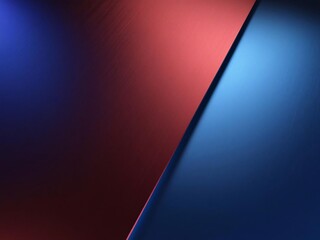 Poster - Abstract Design with Contrasting Red and Blue Metallic Textures