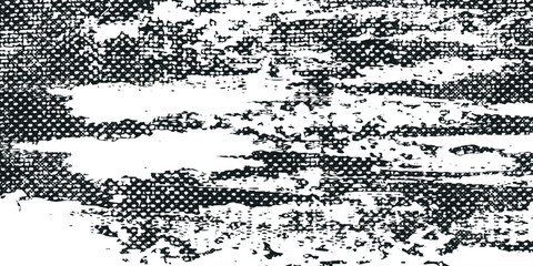 Wall Mural - Grunge white lines and dots on a black background - Vector illustration