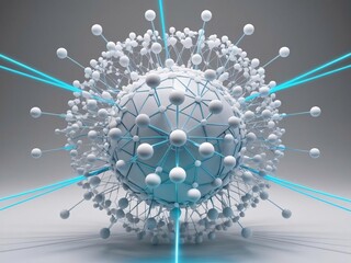Poster - Networked Spheres with Blue Light