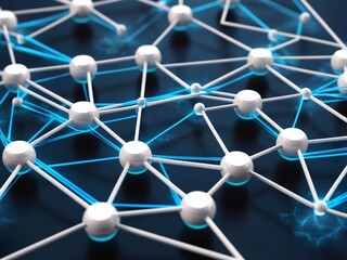 Poster - Interconnected Network of White Spheres with Blue Light Communication