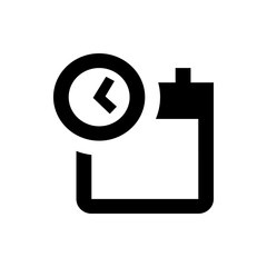 Poster - Illustration of a calendar icon with a clock overlay indicating scheduling or time management tasks and events