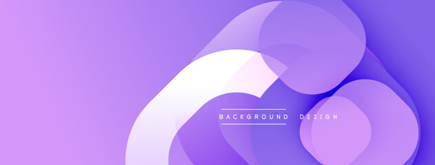 Poster - Abstract purple background. Overlapping circles create dynamic visual effect. Modern design suitable for digital projects.
