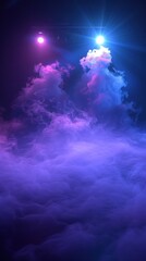 Poster - Colorful neon clouds stage show