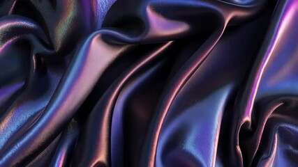 Poster - Exploring the beauty of shimmering satin fabric in soft, ethereal lighting during an artistic textile showcase Generative AI