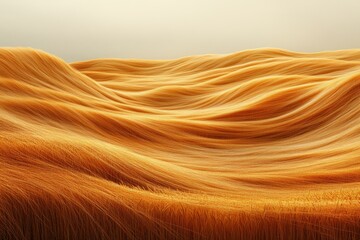 Leinwandbilder - Golden wheat field, undulating landscape, nature's beauty, serene scene, summer harvest.