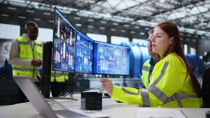 Poster - Man Working In Power Plant Electricity