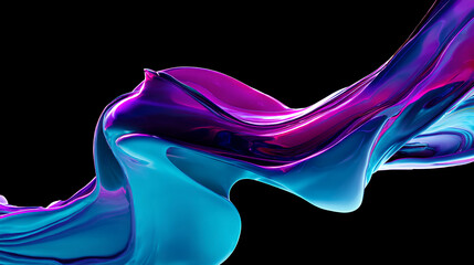Fototapete - abstract image of flowing blue and purple liquid, creating a dynamic and vibrant design suitable for