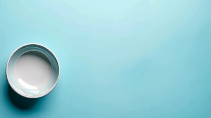 Poster - Exploring the simplicity of a delicate bowl set against a calm pastel background Generative AI