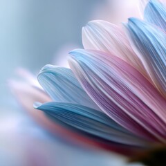 Poster - Captivating close up of a delicate flower petals in soft pastel hues creating a serene and dreamy atmosphere floral beauty nature photography floral design