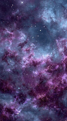 Aufkleber - Purple and blue nebula cosmic texture, swirling clouds of gas and dust, representing the vastness and mystery of space, perfect for fantasy or science fiction designs