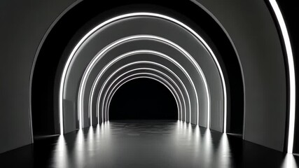Poster - Artistic illumination creates an enchanting atmosphere in a modern architectural space Generative AI