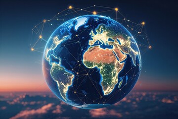 Poster - Dynamic Globe Visualization Reflecting Global Connectivity and Network Depiction
