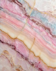 Poster - Delicate rose quartz texture with golden veins abstract background showcasing natural stone patterns and elegant design for decorative surface and interior design