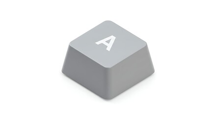 Aufkleber - Single Gray 'A' Keycap: High-Resolution Image