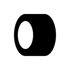 Poster - A black toggle switch with a white circle on the left side indicating it is in the on position now showing