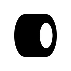 Poster - Illustration of a toggle switch with a circular slider in a black and white color scheme design style