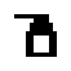 Poster - Illustration of a black geometric shape resembling a battery icon with a unique extension design on top