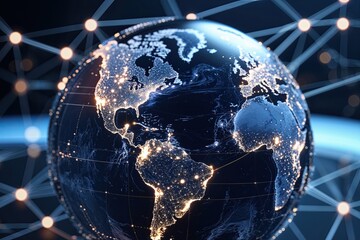 Poster - Interactive 3D Globe Mapping Global Cyber Connectivity