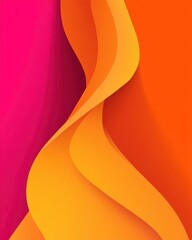 Poster - Abstract vibrant gradient background with flowing orange and pink waves for modern design projects and creative presentations showcasing dynamic movement and artistic flair