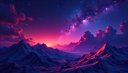 Wall Mural - geometric shapes forming a late-night, celestial pattern, digital, cosmos, kaleidoscope