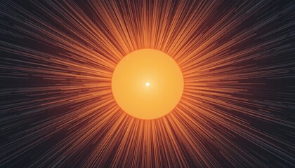 Poster - radiant solar energy emission outer space digital illustration cosmic environment close-up view astr