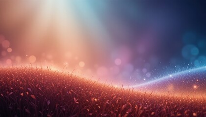 Aufkleber - vibrant light dance over meadow nature scene digital artwork abstract environment wide angle view se