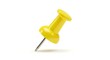 © mr. arsad - closeup yellow push pin isolated white background
