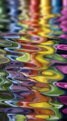 Poster - Vibrant abstract colorful background with fluid shapes and dynamic motion creating a playful and artistic visual effect with a modern artistic style and a blurred background