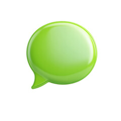 Aufkleber - Luminous lime communication bubble on a clean backdrop offering clarity and vibrancy