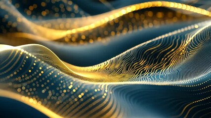 Aufkleber - illuminating waves of golden light dance in an ethereal sea of motion at twilight's embrace generati