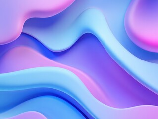 Poster - Abstract background with flowing shapes in pastel colors creating a smooth and calming visual effect perfect for modern design and artistic projects with digital art style