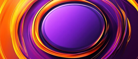 Wall Mural - Abstract purple and orange swirl background with circular center, creating a vibrant and dynamic design with a modern and artistic concept