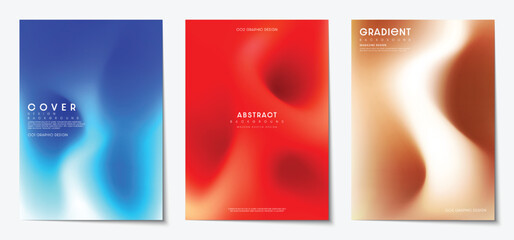 Poster - Modern abstract gradient blurred background set for cover poster banner brochure and card design. Vector illustration.