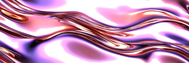Poster - Colorful abstract waves flow in a vibrant pattern creating a mesmerizing visual effect at twilight