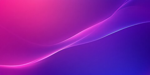 Poster - Abstract vibrant waves flow seamlessly in shades of pink and purple, creating a mesmerizing visual effect in digital art
