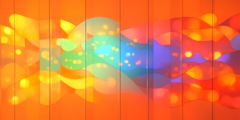 Poster - Colorful abstract pattern with vibrant shapes and bright lights creates dynamic visual interest in a modern space