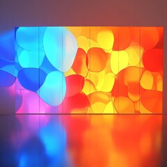 Poster - Colorful abstract patterns create a vibrant atmosphere in a modern art installation at an art gallery