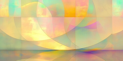 Poster - colorful abstract design with soft curves and reflections in a contemporary setting during daylight 