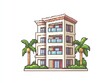 © logitech - Pixel Art Building Tropical Location