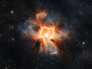 space nebula shining bright