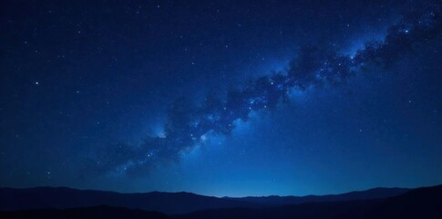 Wall Mural - dark blue night sky with stars and galaxy background , galaxy, black hole