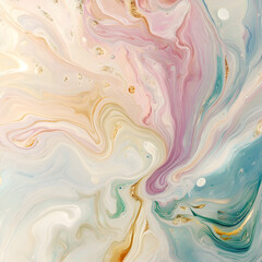 Poster - Abstract fluid art: A captivating abstract artwork features the mesmerizing beauty of fluid art, showcasing swirling colors, delicate textures, and a sense of ethereal movement.