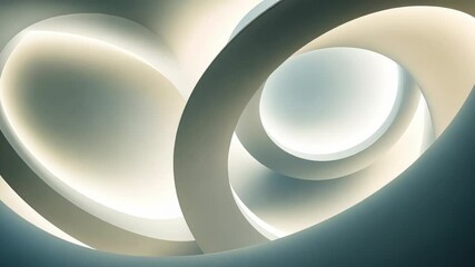Poster - Exploring mesmerizing light patterns in a modern architectural space during twilight hours Generative AI