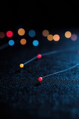 Fototapete - Dynamic Network Visualization AI-Driven Connectivity Mapping with Luminous Nodes - Innovative Digital Transformation and Strategic Business Intelligence Insights