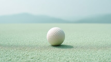 Aufkleber - Minimalist Golf Precision Serene Putting Green Moment Captures Elite Sports Performance, Embodying Mindful Athletic Excellence and High-Performance Equipment Design