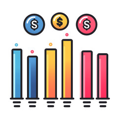 Poster - A minimalist infographic chart displaying income and expense data for financial analysis and budgeting purposes