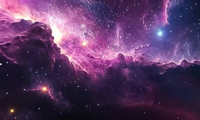 Wall Mural - Flowing Cosmic Liquid and Collapsing Particles in a Gravitational Field with Supernovae Made with Generative AI Technology