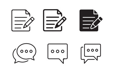 Poster - Text Message or document icon. Speech bubble collection. vector illustration eps 10