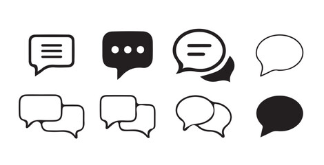 Poster - message icon or logo isolated sign symbol. Comment icon speech bubble symbol. vector illustration eps 10