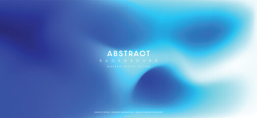 Fototapete - Blue abstract gradient blurred background for modern poster, banner, wallpaper design. Vector illustration.